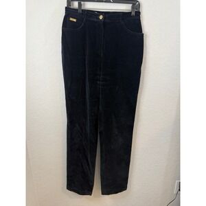 St.‎ John Sport Black Velvet Pants Ladies High Size 8